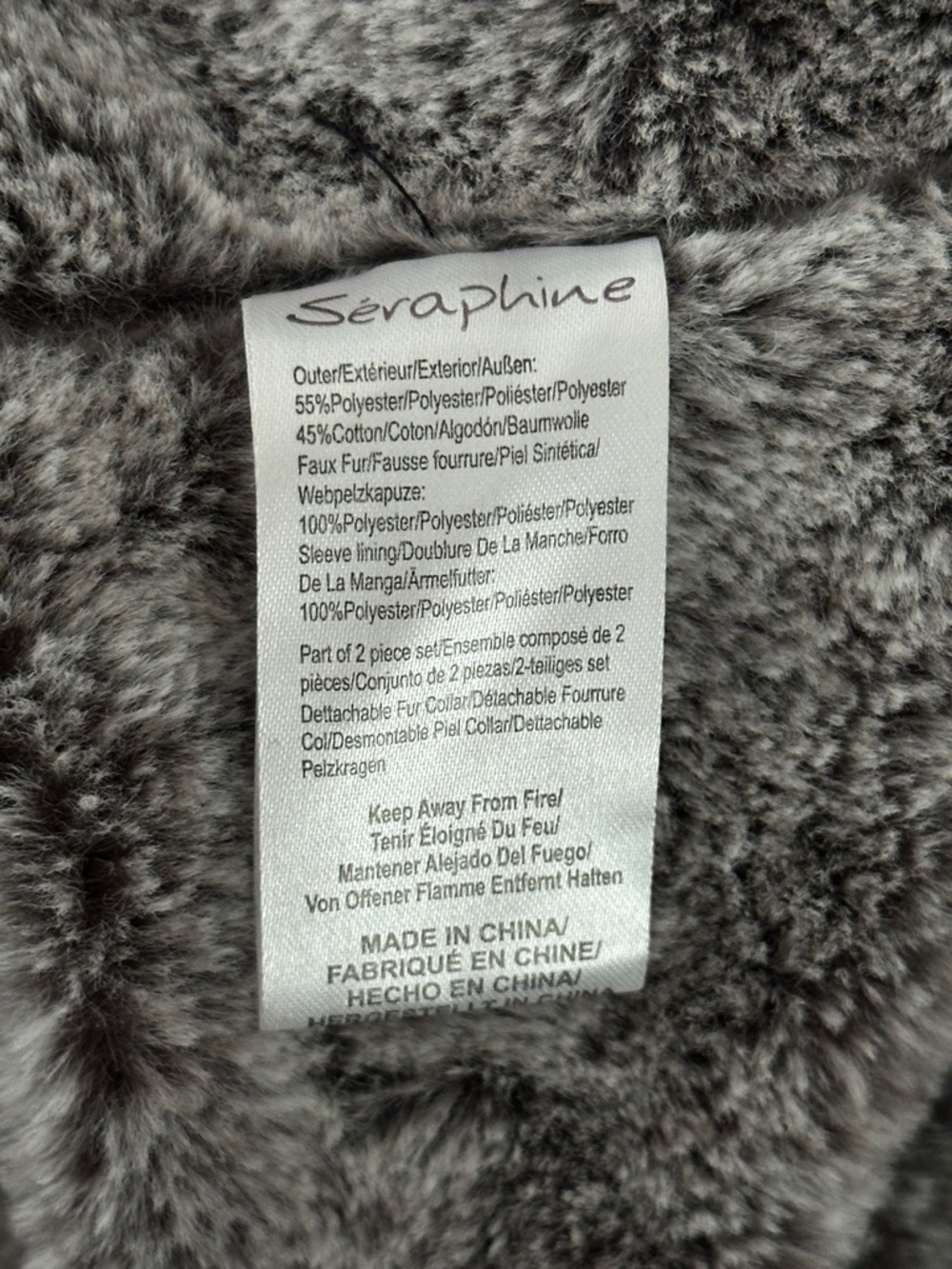 Seraphine Maternity Parka Coat Black Women’s Size 6 *No hood trim or carrier* - Picture 11 of 13